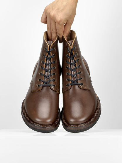 (MTO)-Escape Boots — Maryam coffee oil and waxed horsebutt -6712