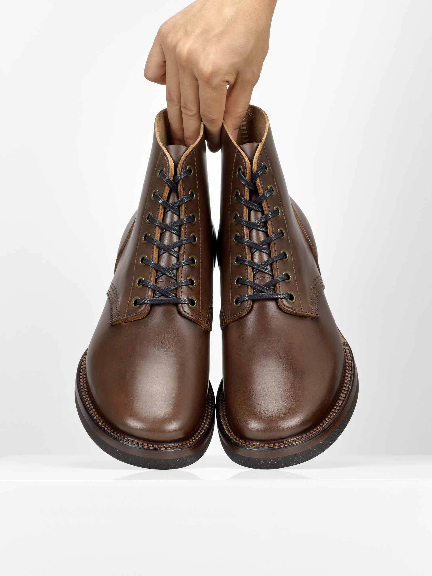 (MTO)-Escape Boots — Maryam coffee oil and waxed horsebutt -6712