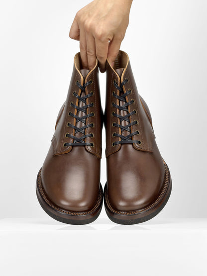 (MTO)-Escape Boots — Maryam coffee oil and waxed horsebutt -6712