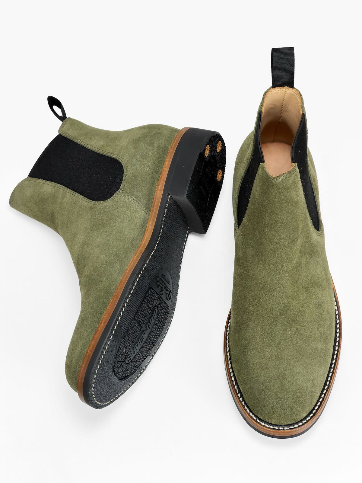 (MTO) - Chelsea Boots -Reverse/Sage  — 6838