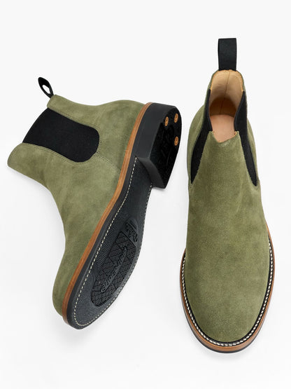 (MTO) - Chelsea Boots -Reverse/Sage  — 6838