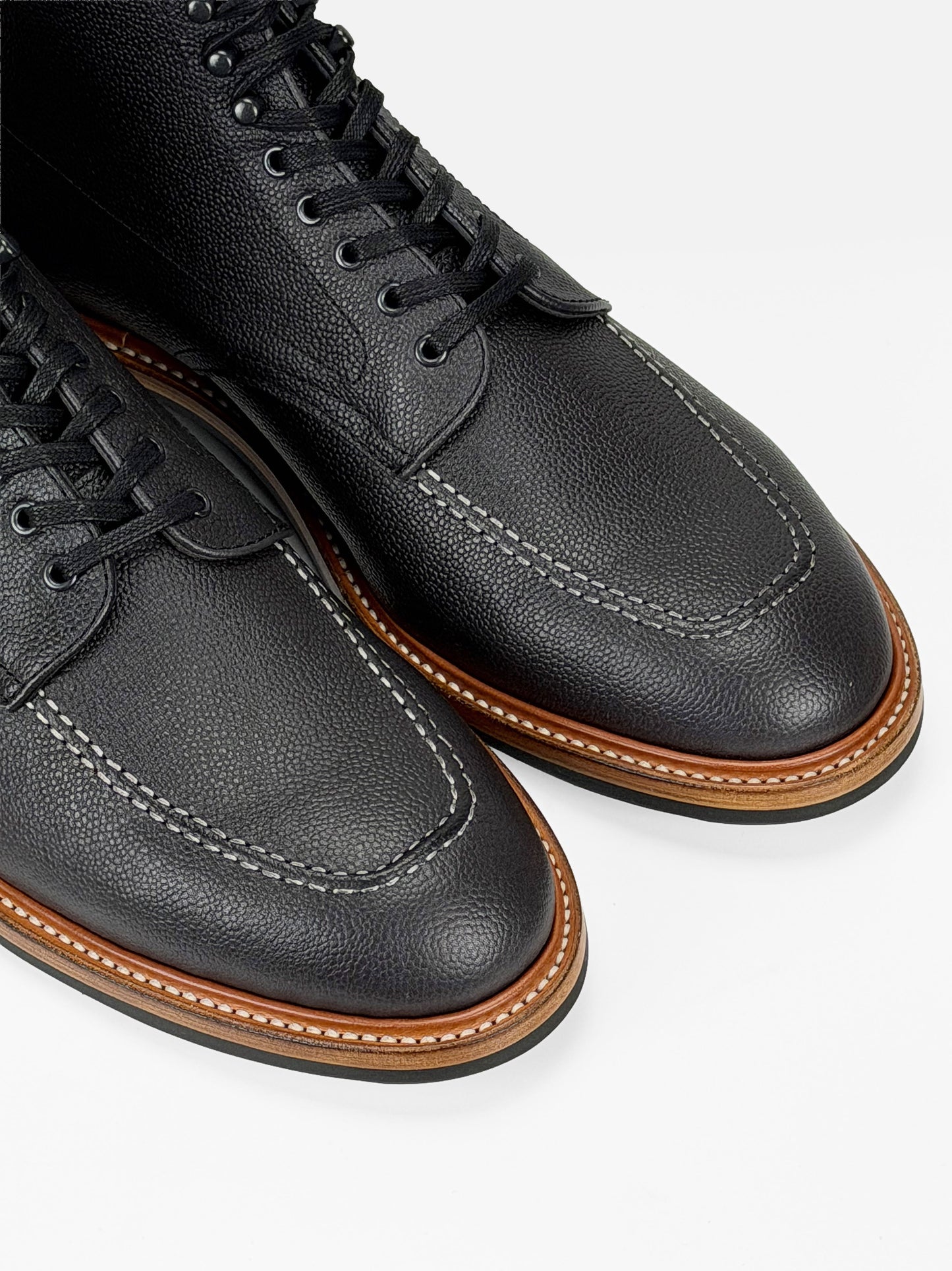 In Stock & Ready to Ship -Service Boot  -  Charles F Stead  Westminster Calf - Black Nebula - 6029