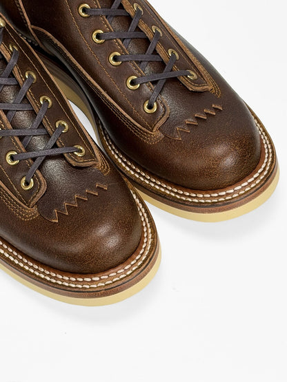 MTO Monkey Boots - Horween Waxed Flesh Cinnamon | Stitchdown Construction with hand finished welt | 6981