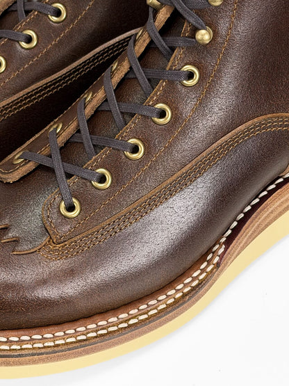MTO Monkey Boots - Horween Waxed Flesh Cinnamon | Stitchdown Construction with hand finished welt | 6981