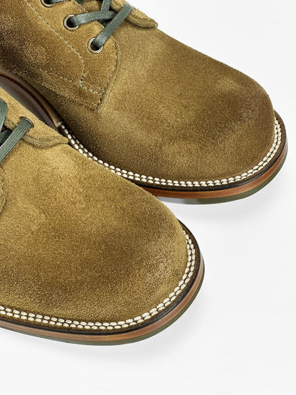 (MTO) - Miner Boots -Olive full-grain reverse cowhide  Boots  - 6186