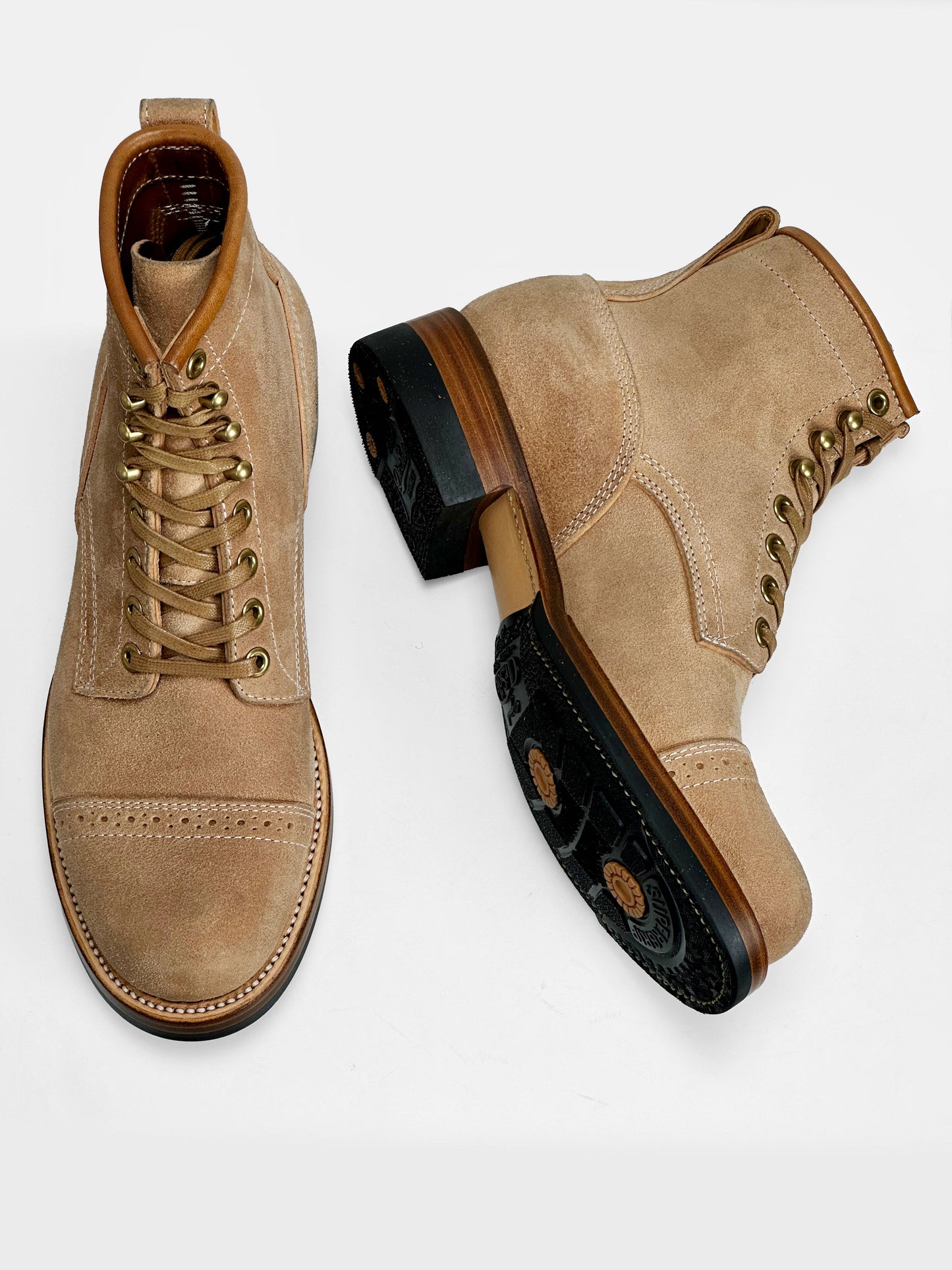 (MTO) - Round-Toe Logger Boots – Maryam Horsebutt Reverse, Goodyear Welt