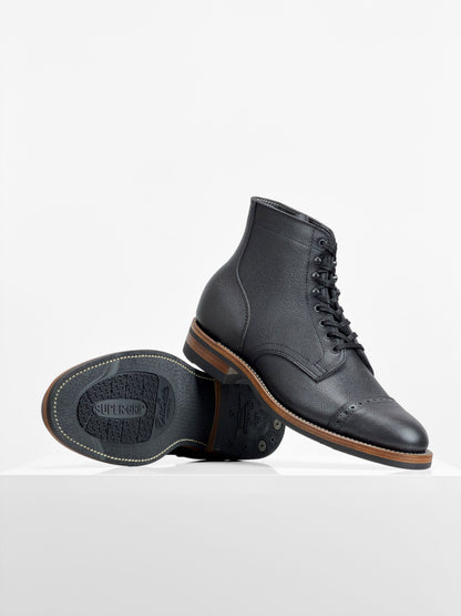 CapToe Service Boot -  Charles F Stead  Westminster Calf - Black Nebula - 6765