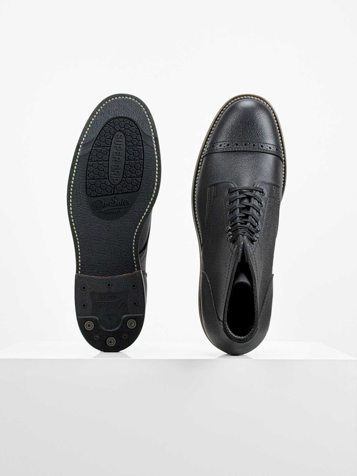 CapToe Service Boot -  Charles F Stead  Westminster Calf - Black Nebula - 6765