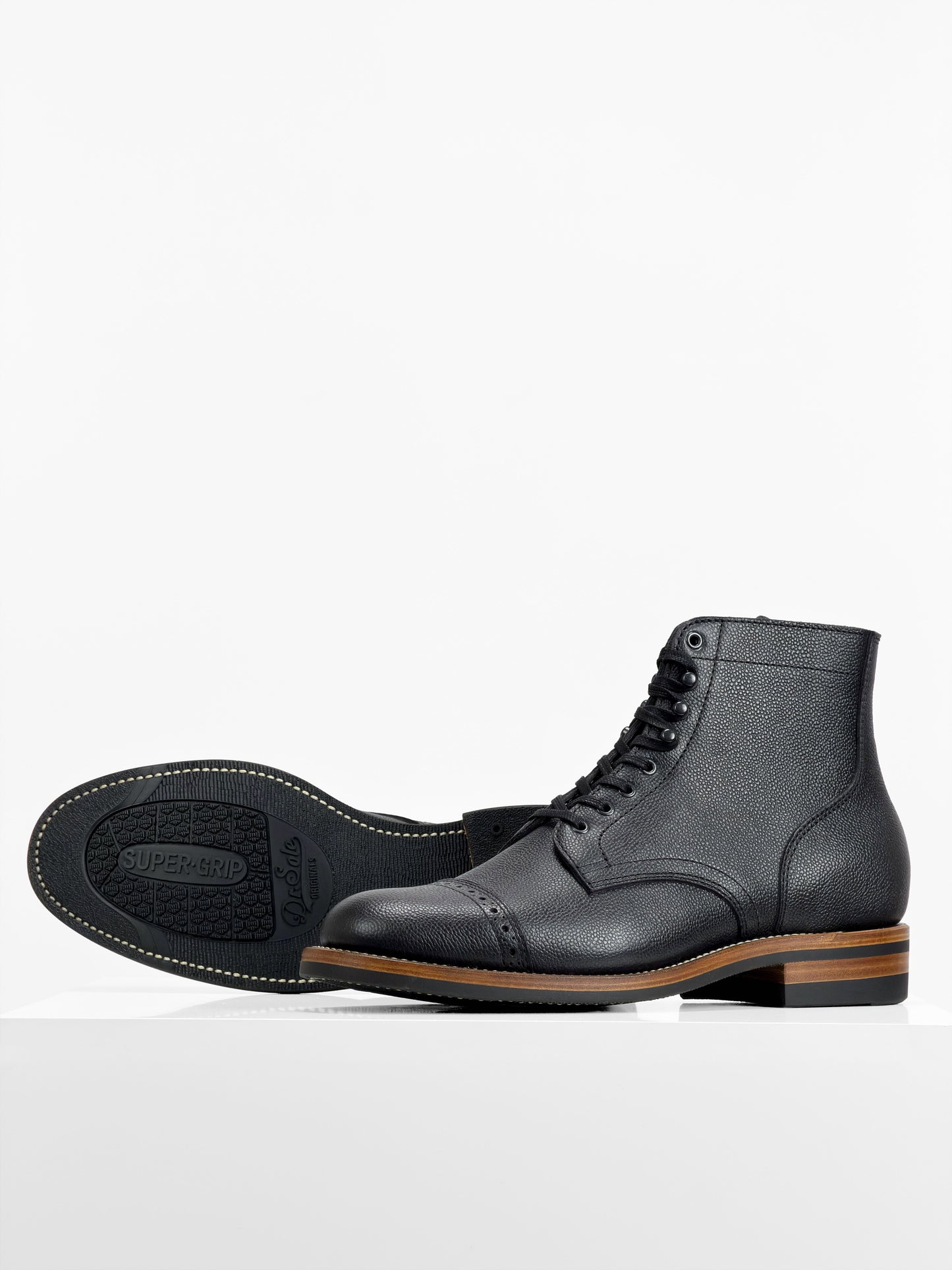 CapToe Service Boot -  Charles F Stead  Westminster Calf - Black Nebula - 6765