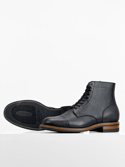 CapToe Service Boot -  Charles F Stead  Westminster Calf - Black Nebula - 6765