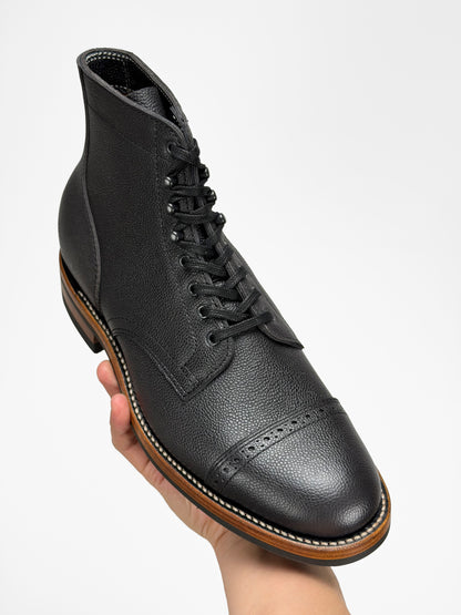 CapToe Service Boot -  Charles F Stead  Westminster Calf - Black Nebula - 6765