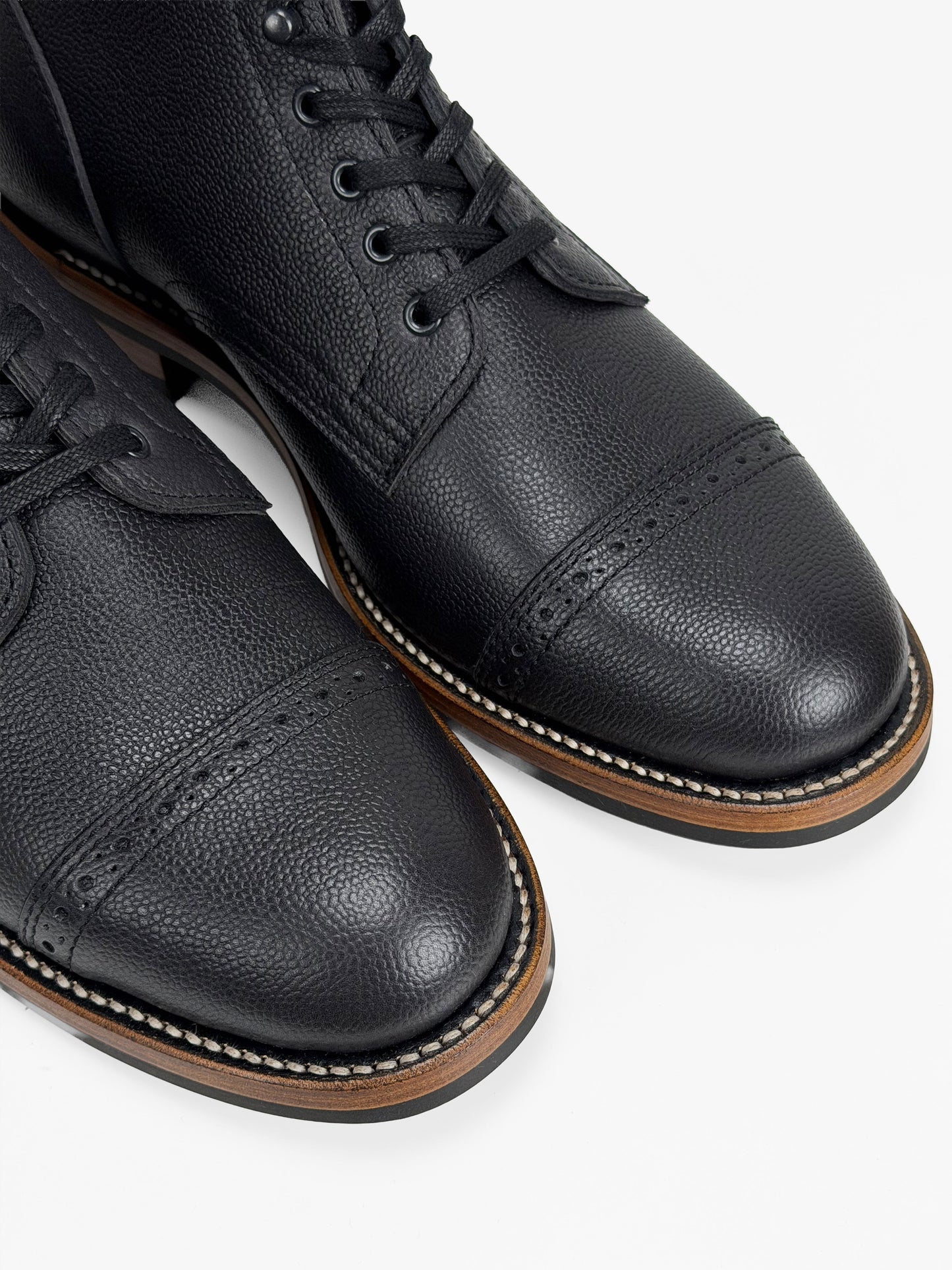 CapToe Service Boot -  Charles F Stead  Westminster Calf - Black Nebula - 6765