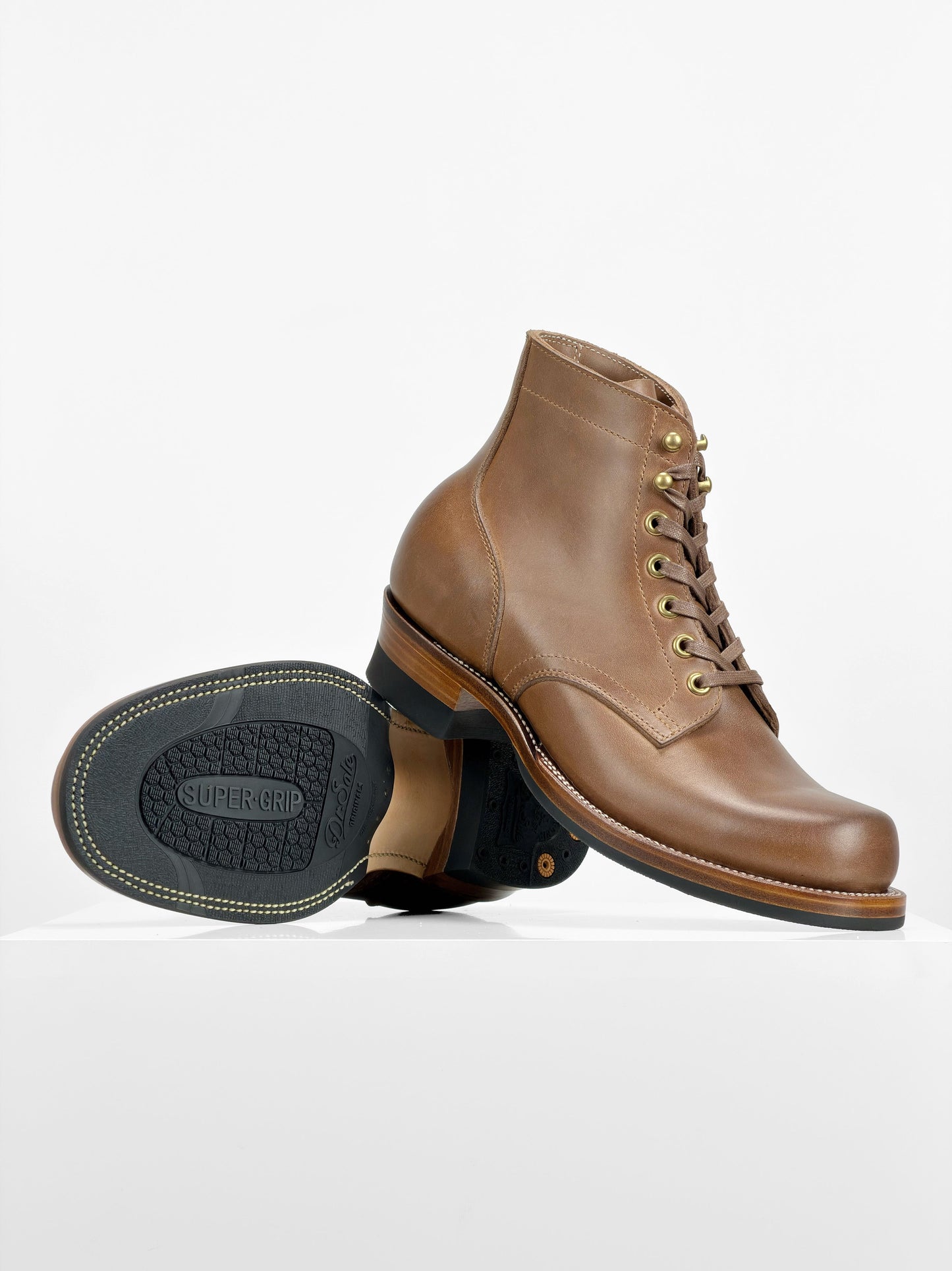 (MTO) - Miner Boots - natural full-grain cowhide  - 6186