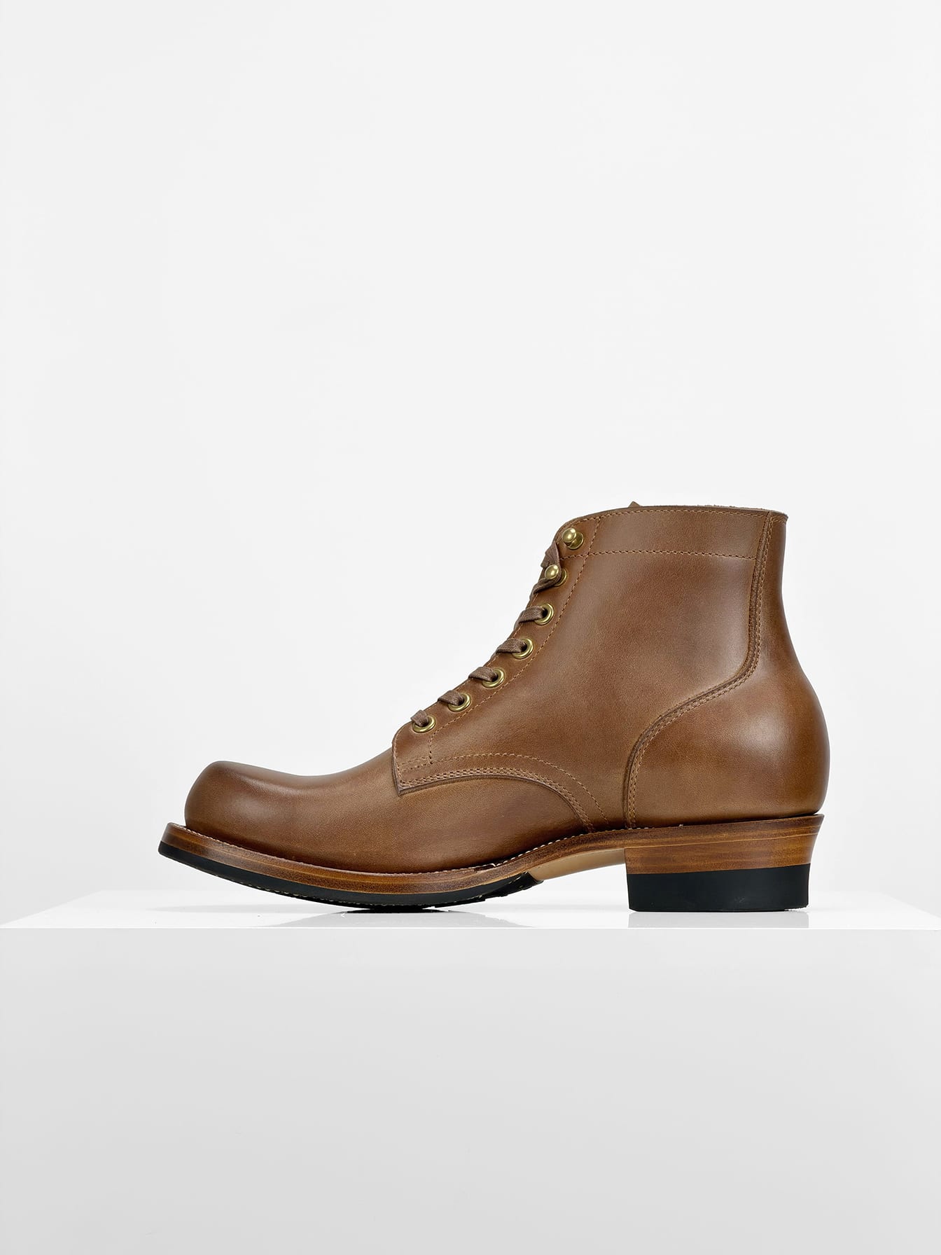 (MTO) - Miner Boots - natural full-grain cowhide  - 6185/with 2 hooks
