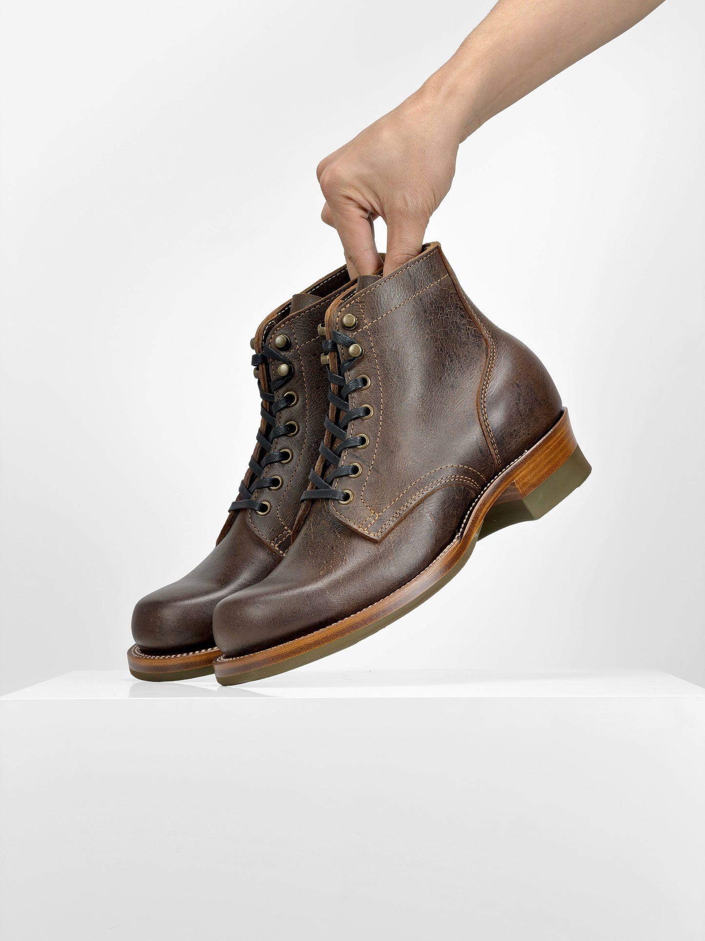 (MTO) - Miner Boots - U.K. CFS KUDU leather  - 6186