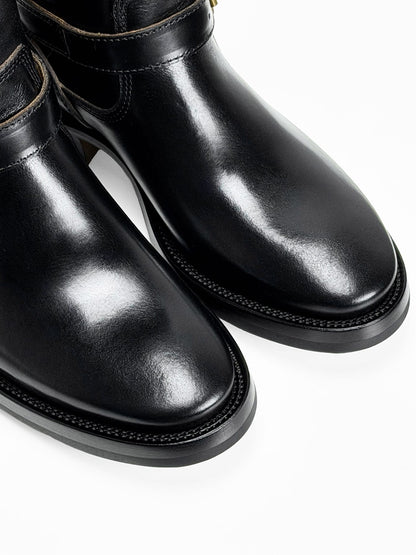 (MTO) - Engineer Boots 11" - Black Horween cxl -2382