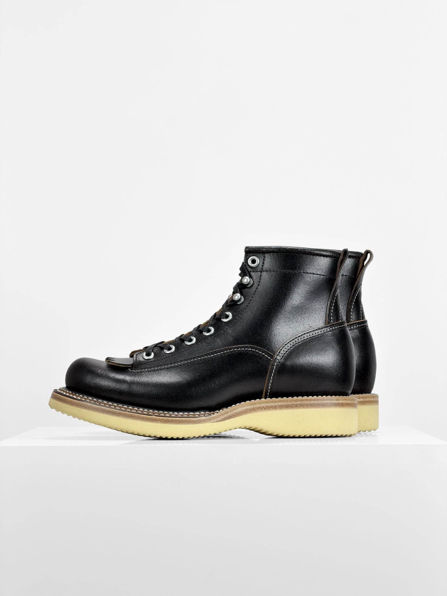 (MTO)-Short-Toe Logger-Inspired Work Boots-6980