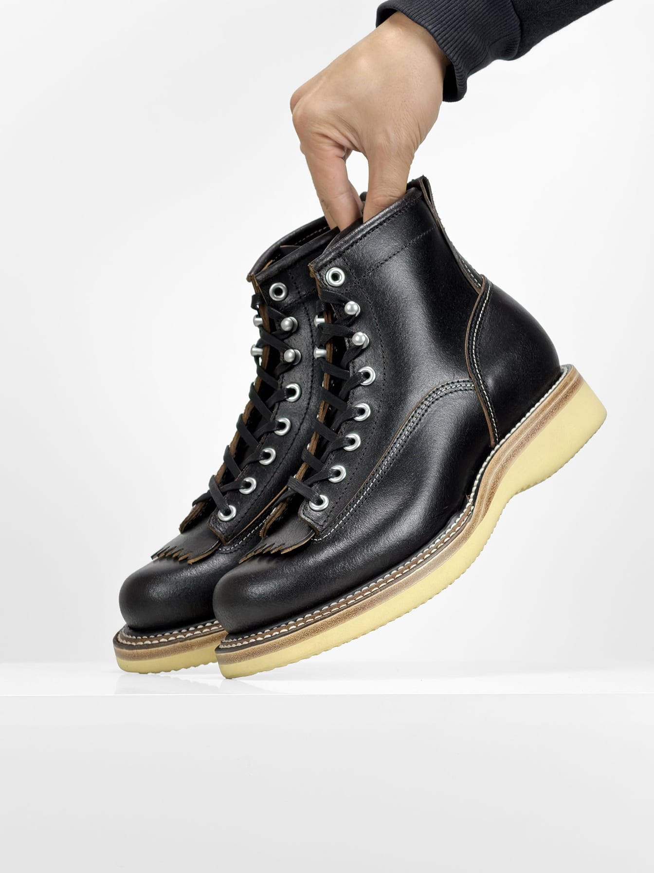 (MTO)-Short-Toe Logger-Inspired Work Boots-6980