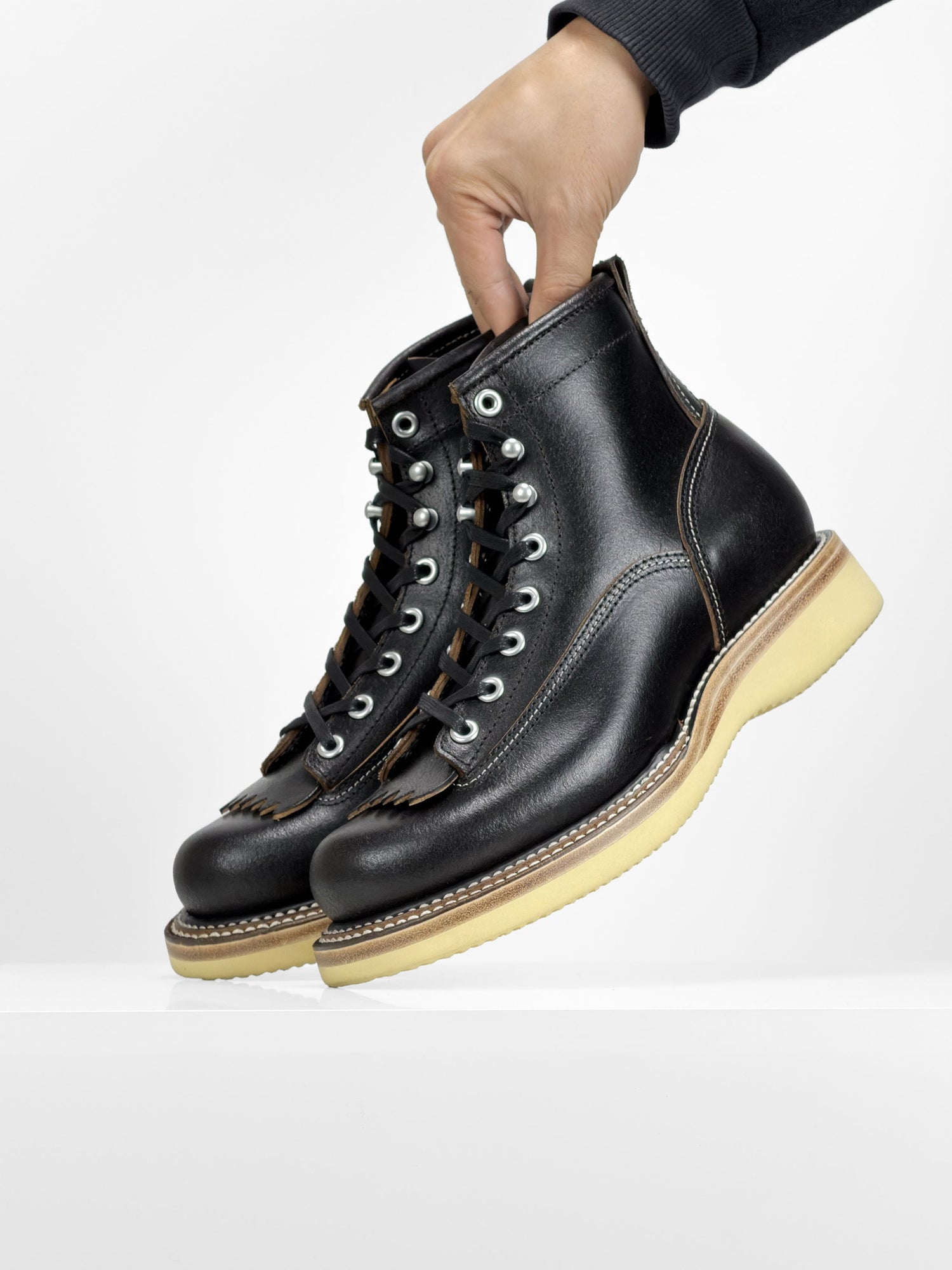 (MTO)-Short-Toe Logger-Inspired Work Boots-6980
