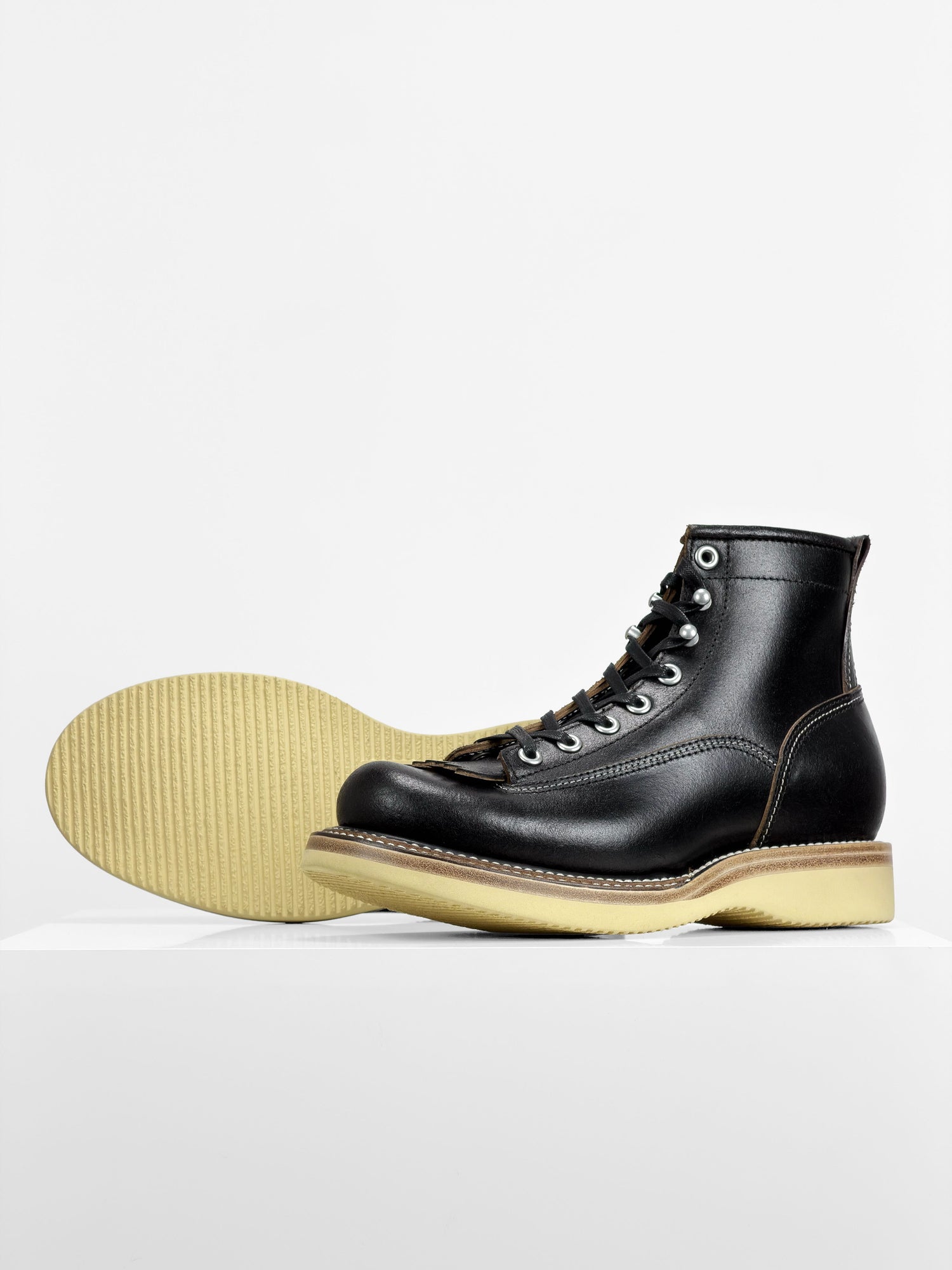 (MTO)-Short-Toe Logger-Inspired Work Boots-6980