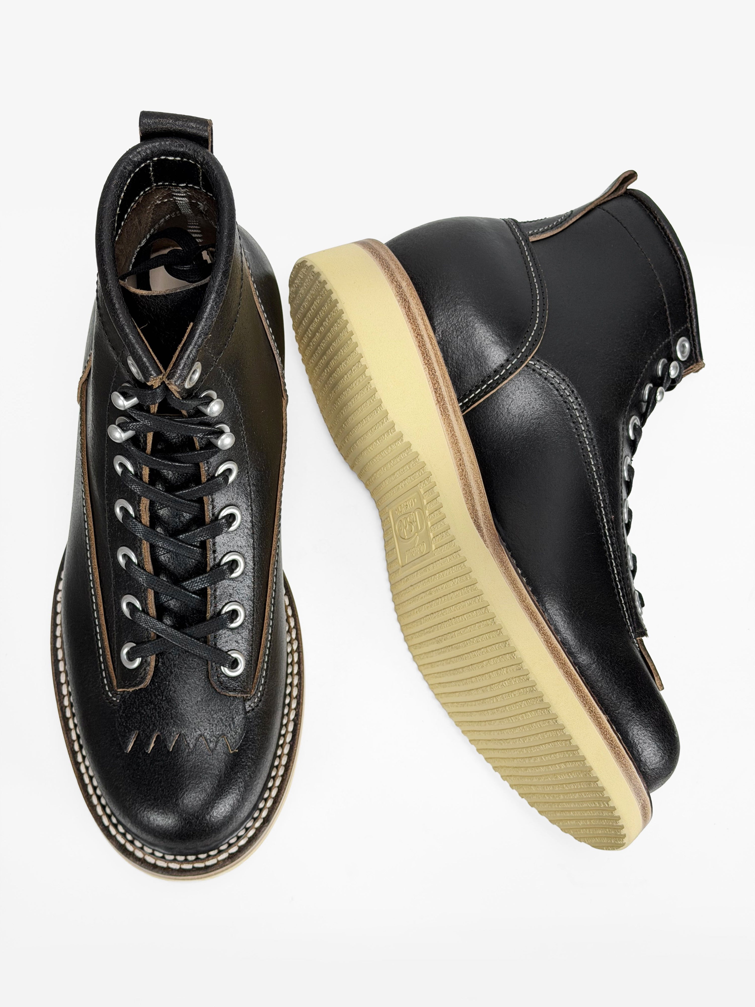(MTO)-Short-Toe Logger-Inspired Work Boots-6980