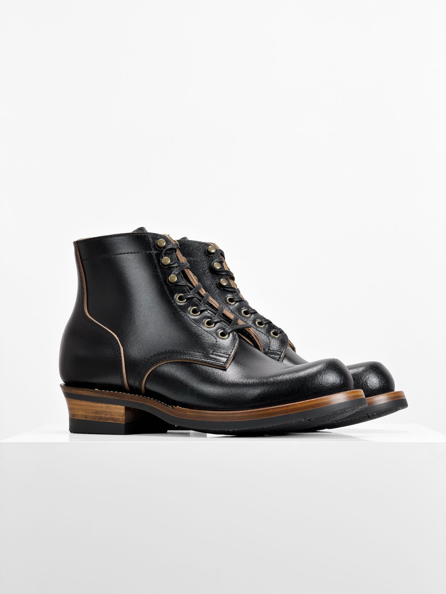 (MTO) - Miner Boots-Horween Waxed Flesh, Goodyear Welt-6311