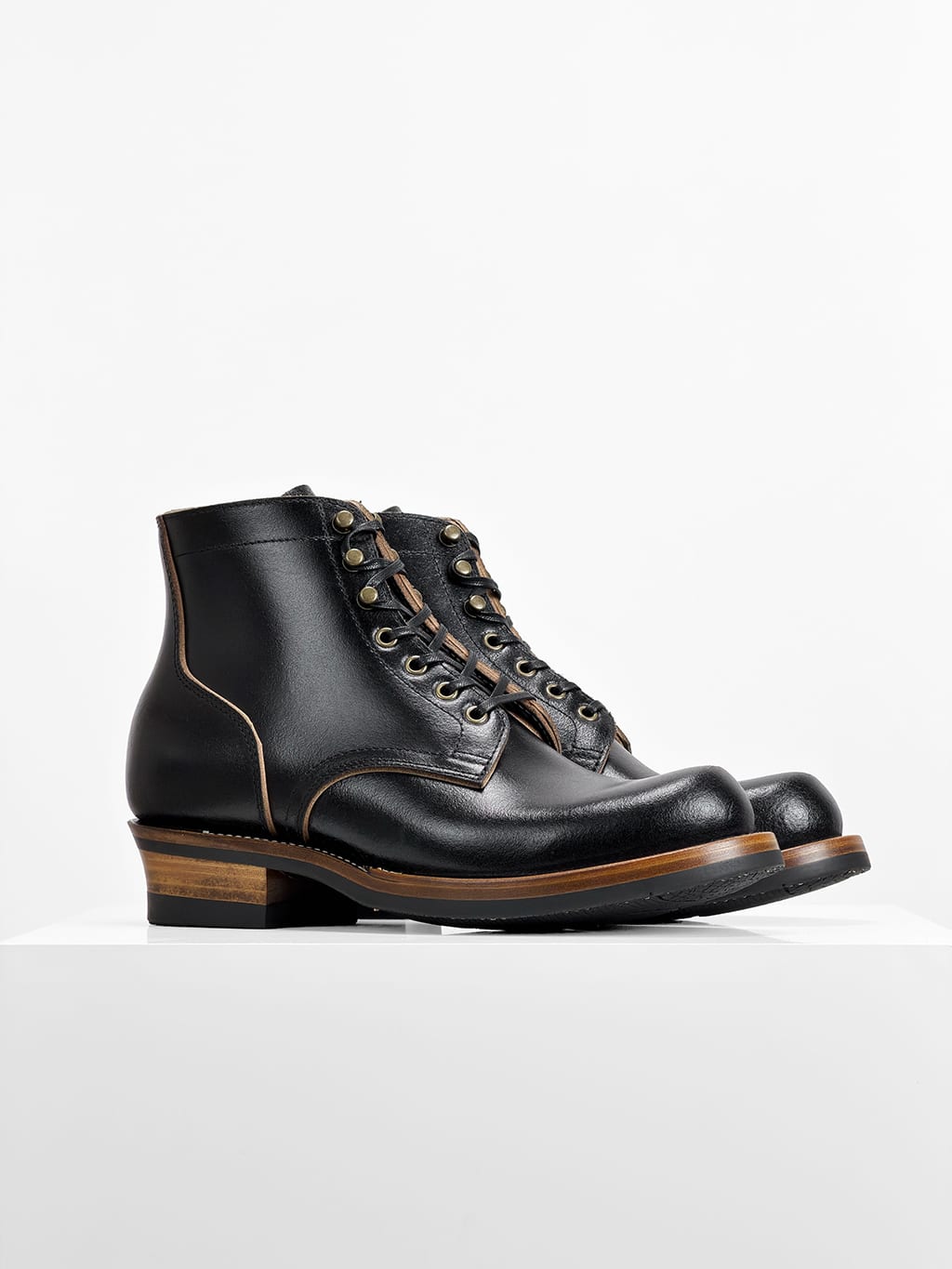 (MTO) - Miner Boots-Horween Waxed Flesh, Goodyear Welt-6185