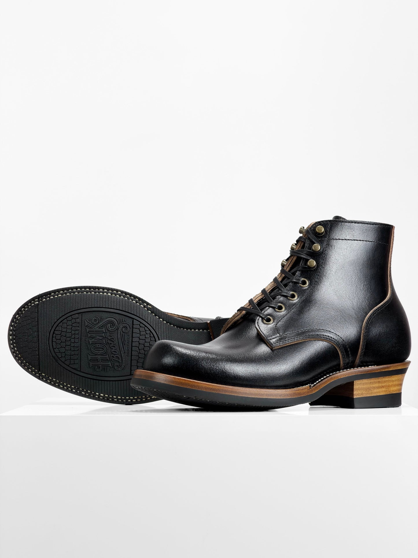 (MTO) - Miner Boots-Horween Waxed Flesh, Goodyear Welt-6311