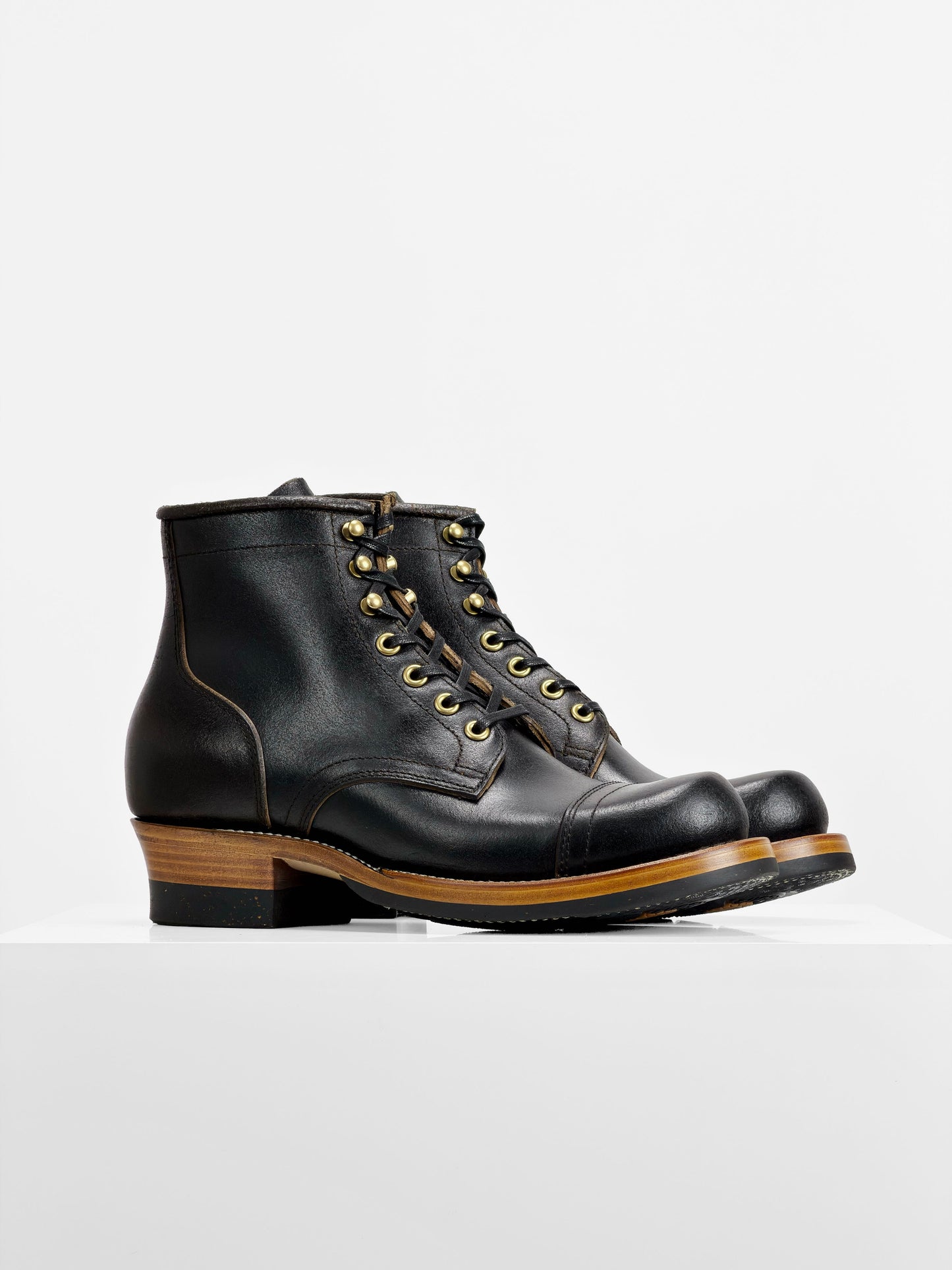(MTO) - Miner Boots-Horween Waxed Flesh, Goodyear Welt