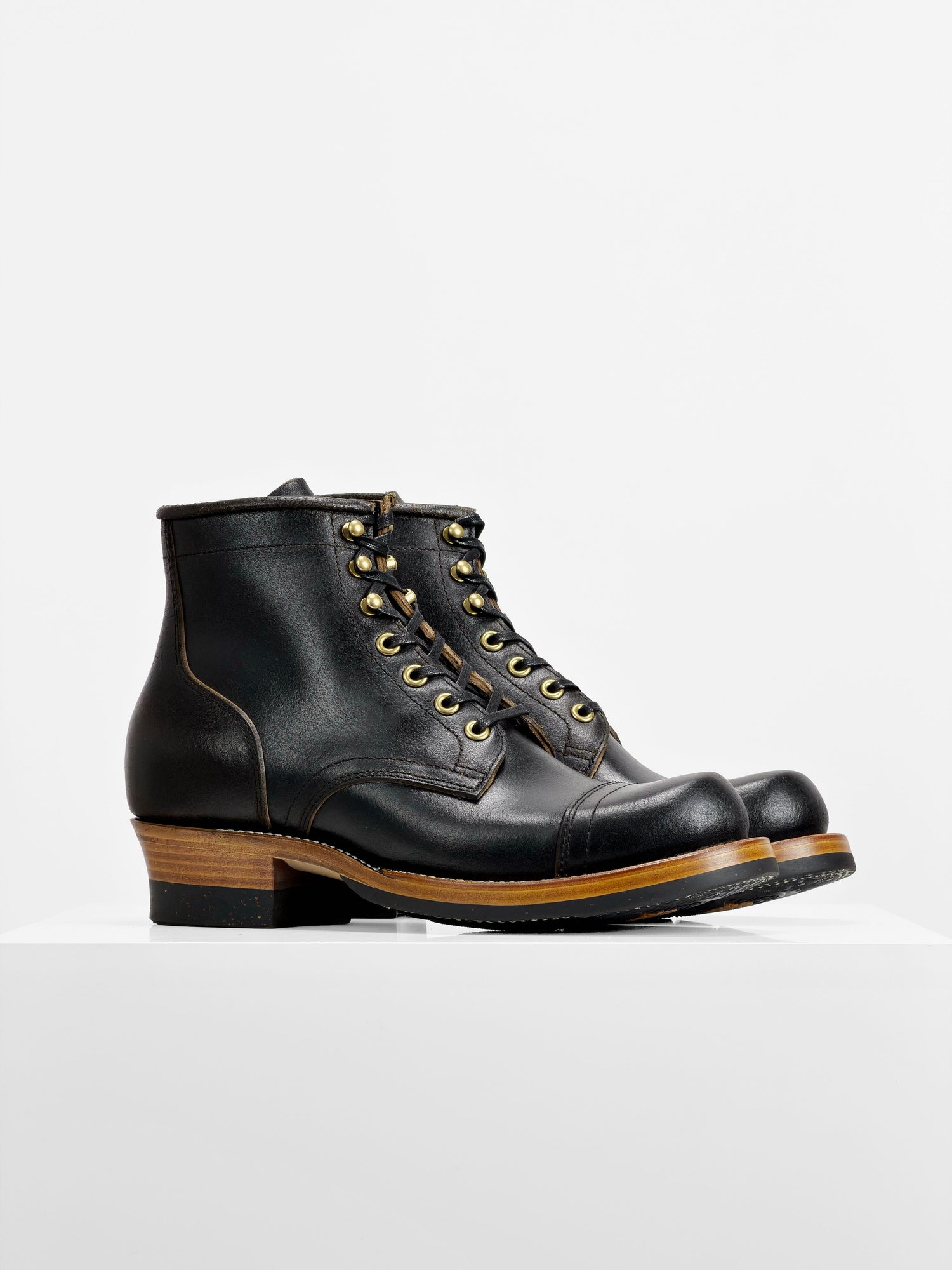 (MTO) - Miner Boots-Horween Waxed Flesh, Goodyear Welt-6310