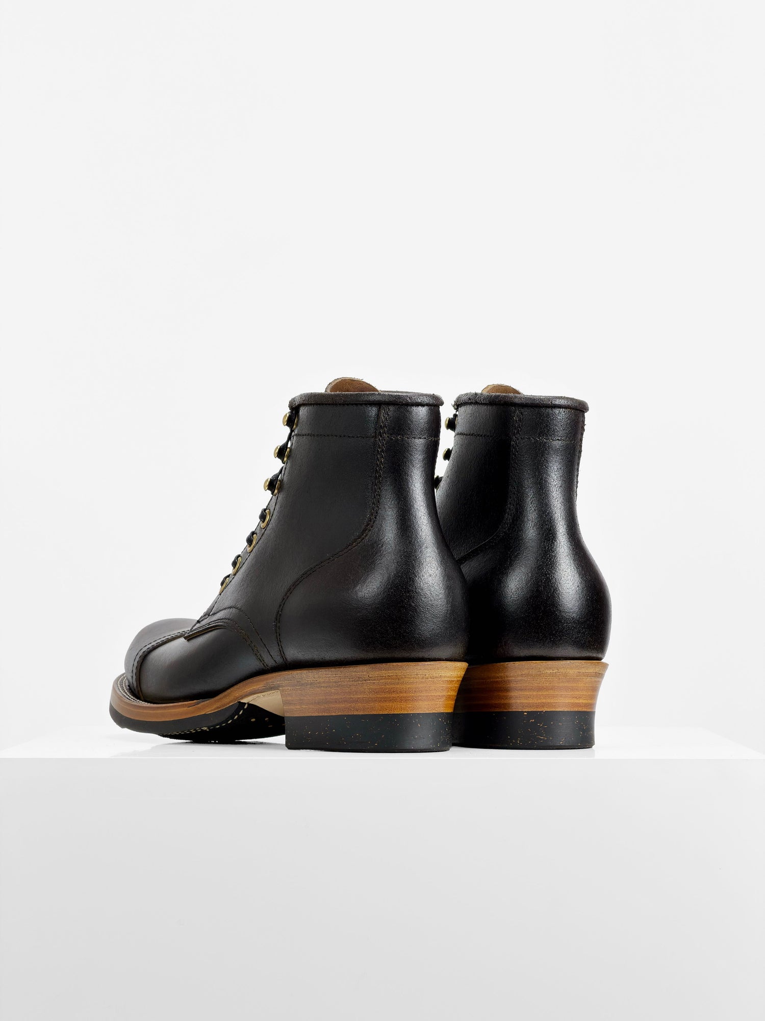 (MTO) - Miner Boots-Horween Waxed Flesh, Goodyear Welt-6310