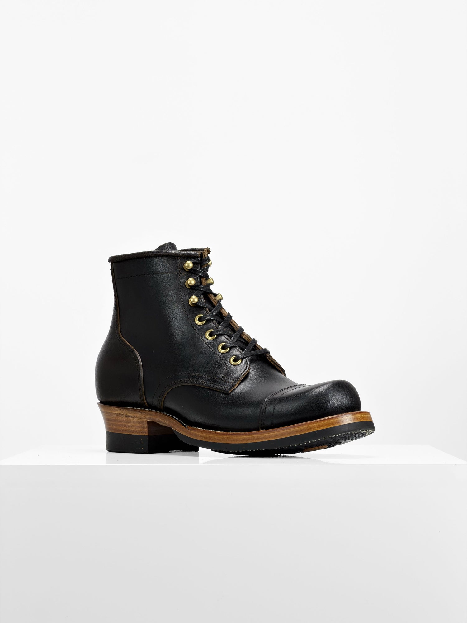 (MTO) - Miner Boots-Horween Waxed Flesh, Goodyear Welt-6310
