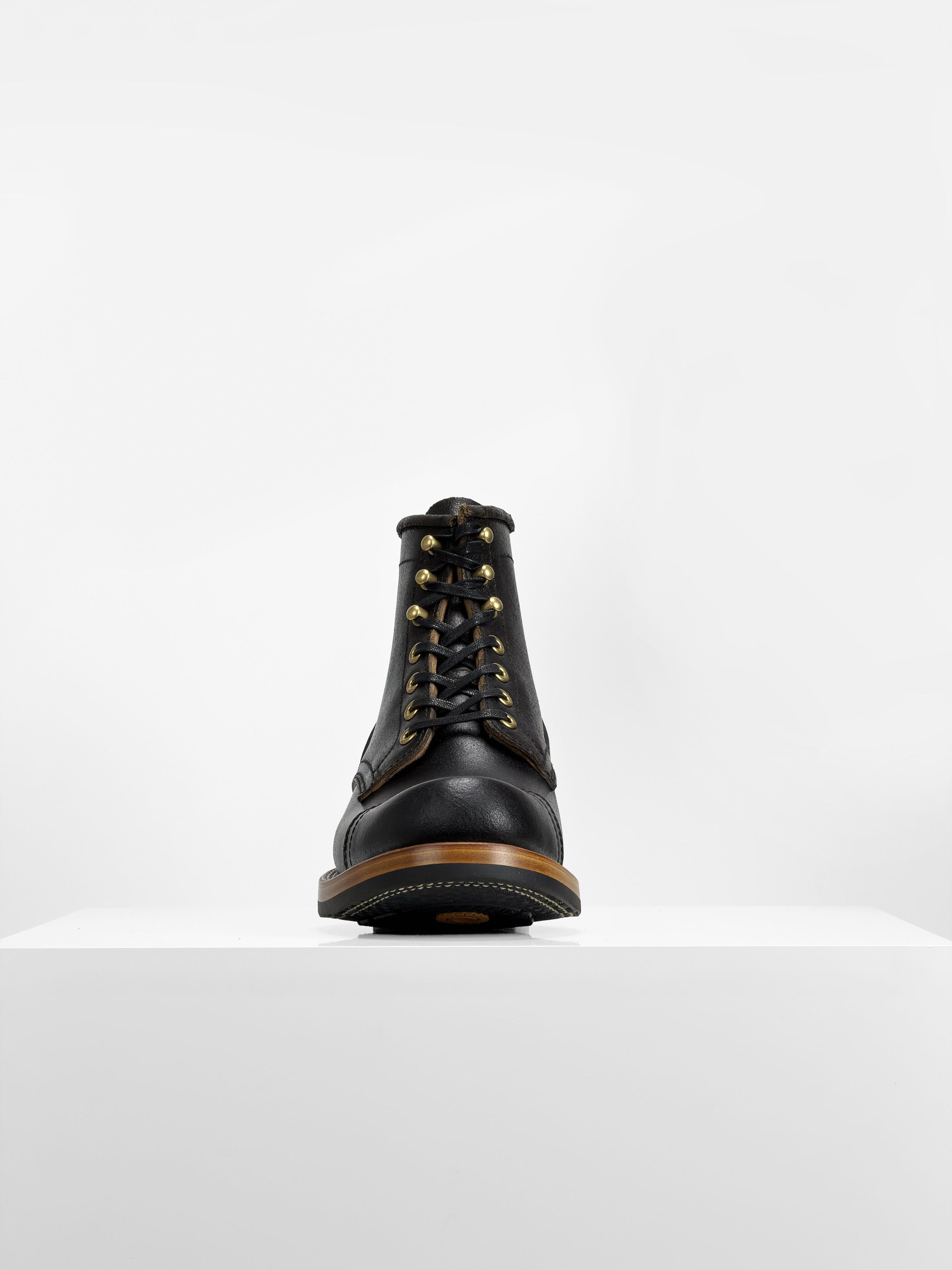 (MTO) - Miner Boots-Horween Waxed Flesh, Goodyear Welt-6310