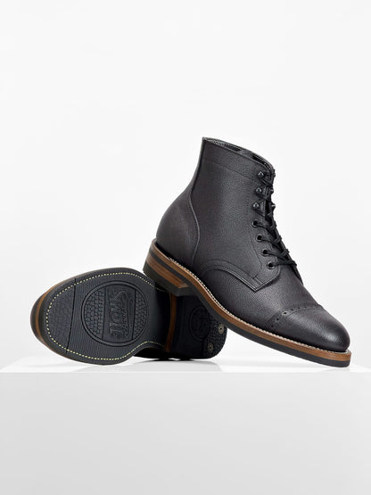 Ready to Ship – CapToe  Boots -  Charles F Stead  Westminster Calf - Black Nebula - 6766