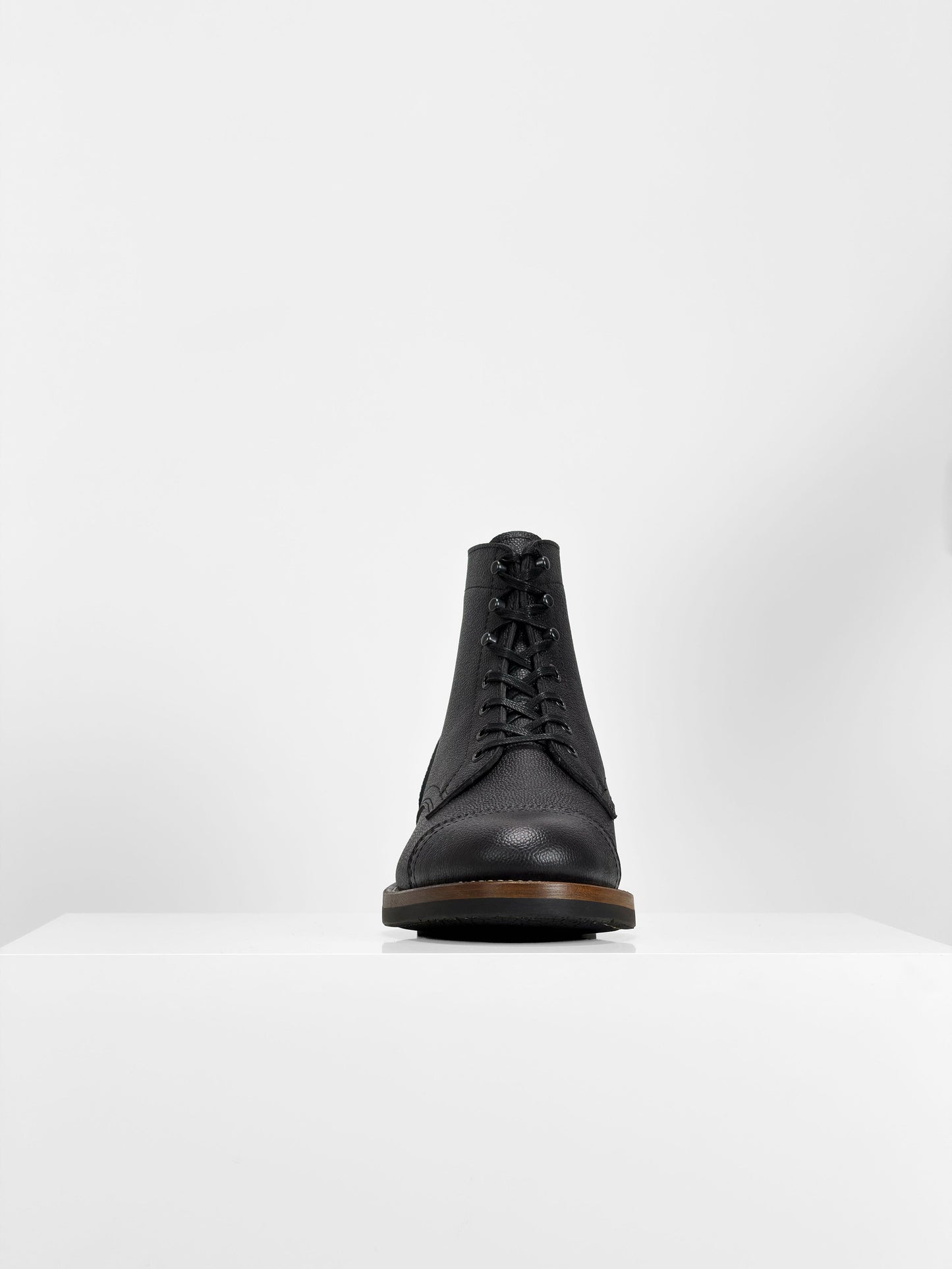 RTS / In Stock - CapToe Service Boot -  Charles F Stead  Westminster Calf - Black Nebula - 6766