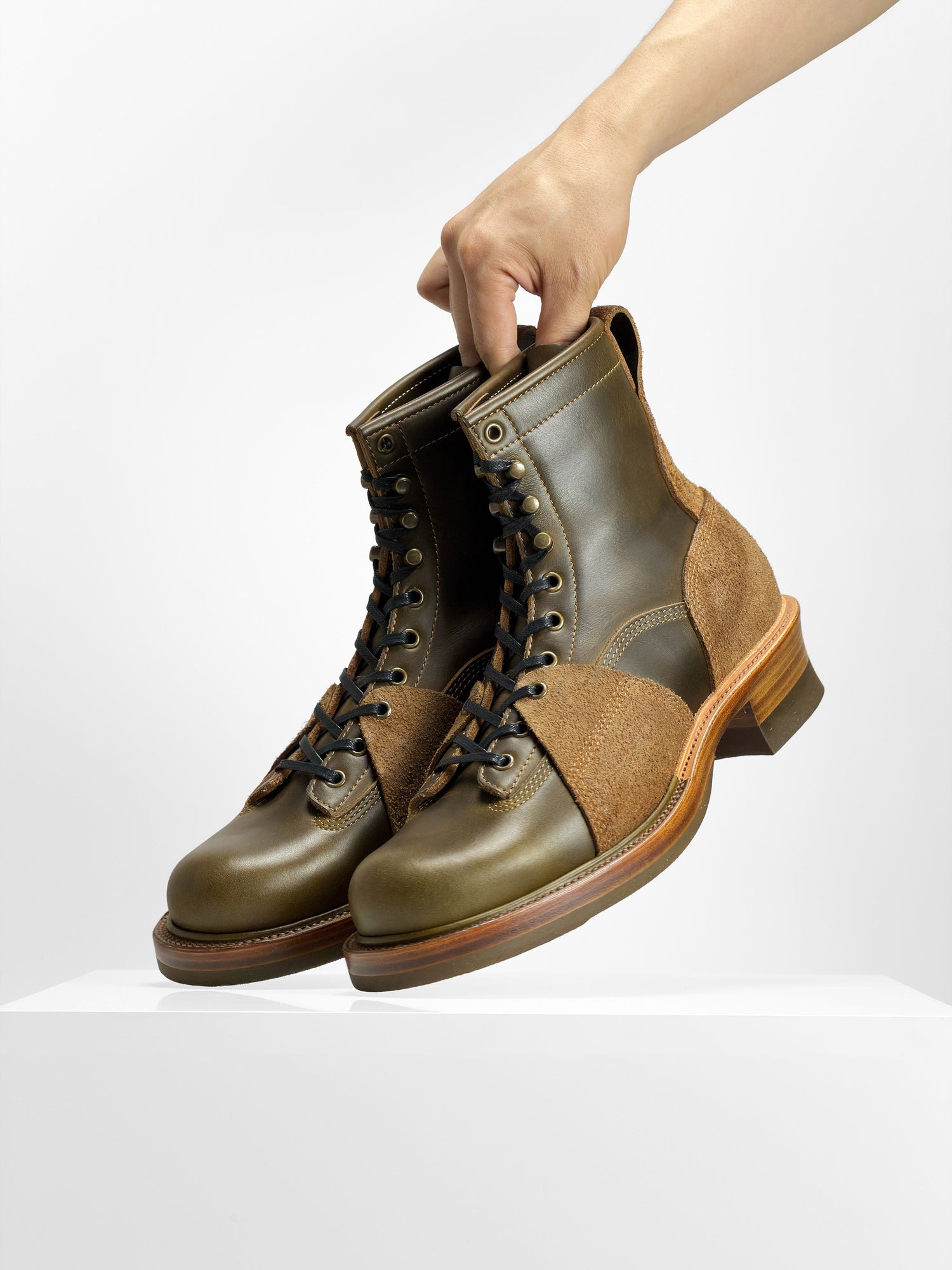 (MTO) Short-Toe Work Boot 7758 — Olive | Goodyear Welted