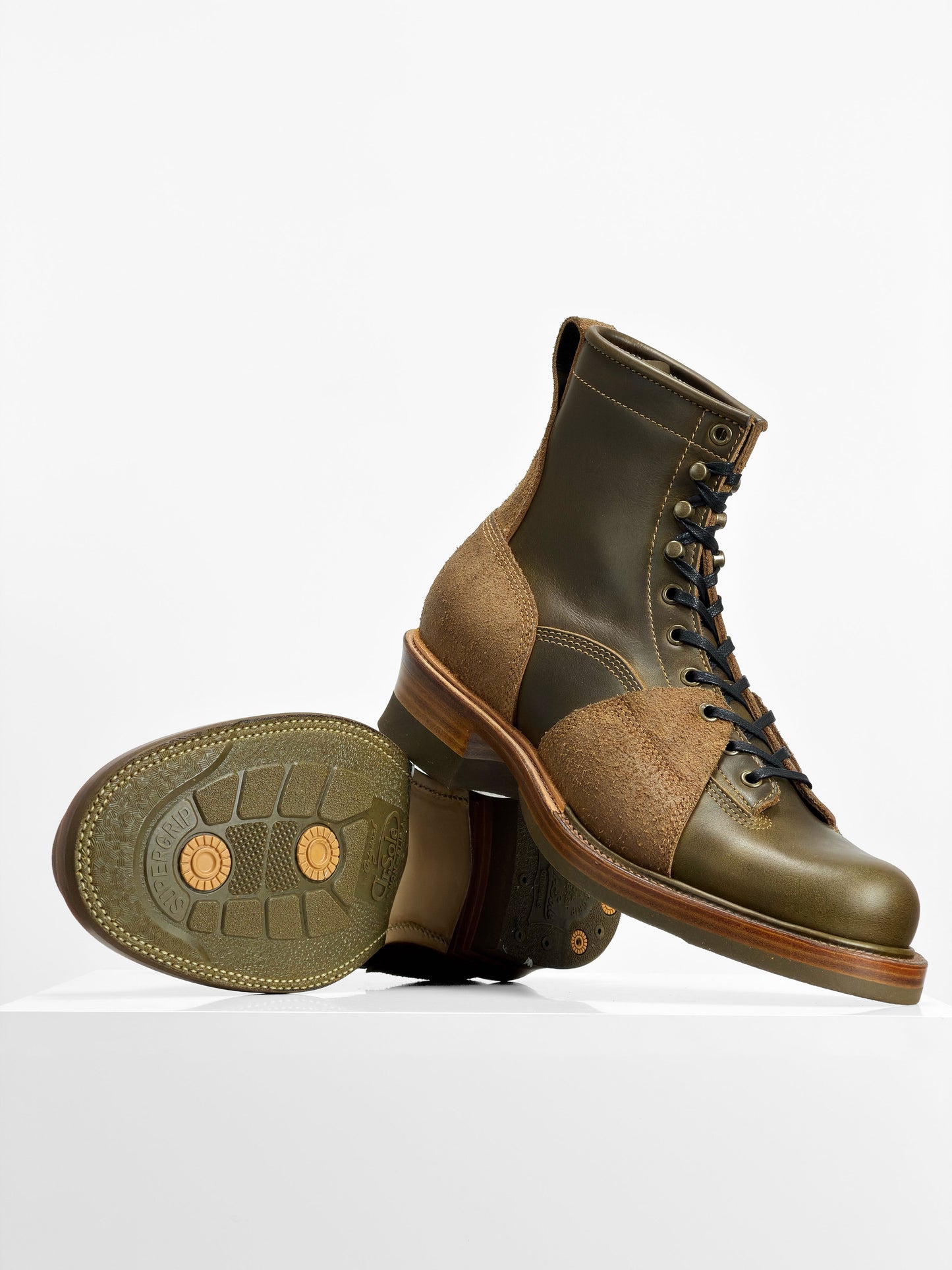 (MTO) Short-Toe Work Boot 7758 — Olive | Goodyear Welted