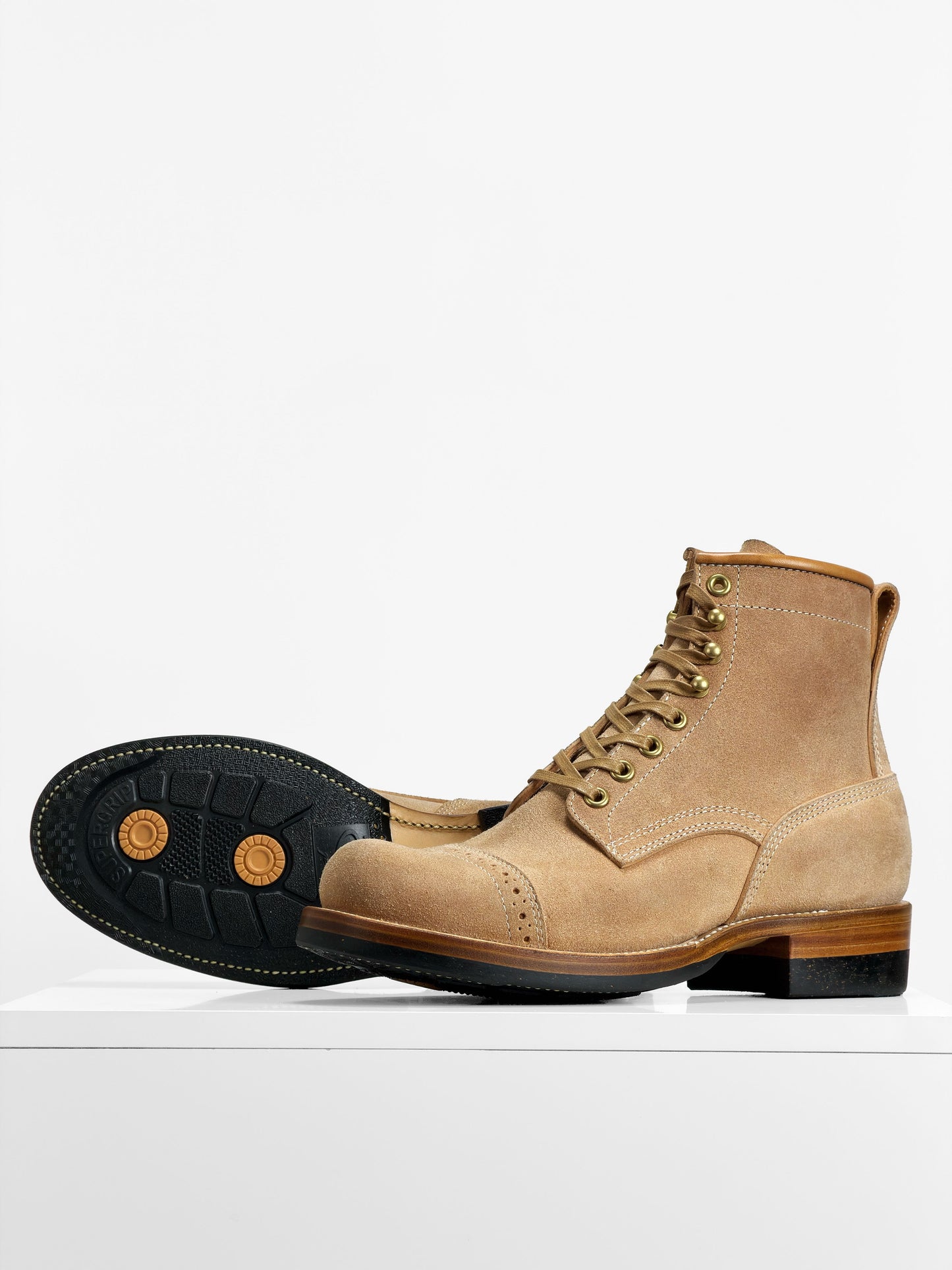 (MTO) - Round-Toe Logger Boots – Maryam Horsebutt Reverse, Goodyear Welt