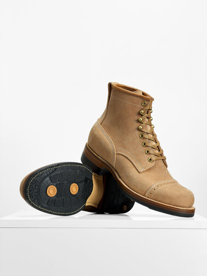 (MTO) - Round-Toe Logger Boots – Maryam Horsebutt Reverse, Goodyear Welt