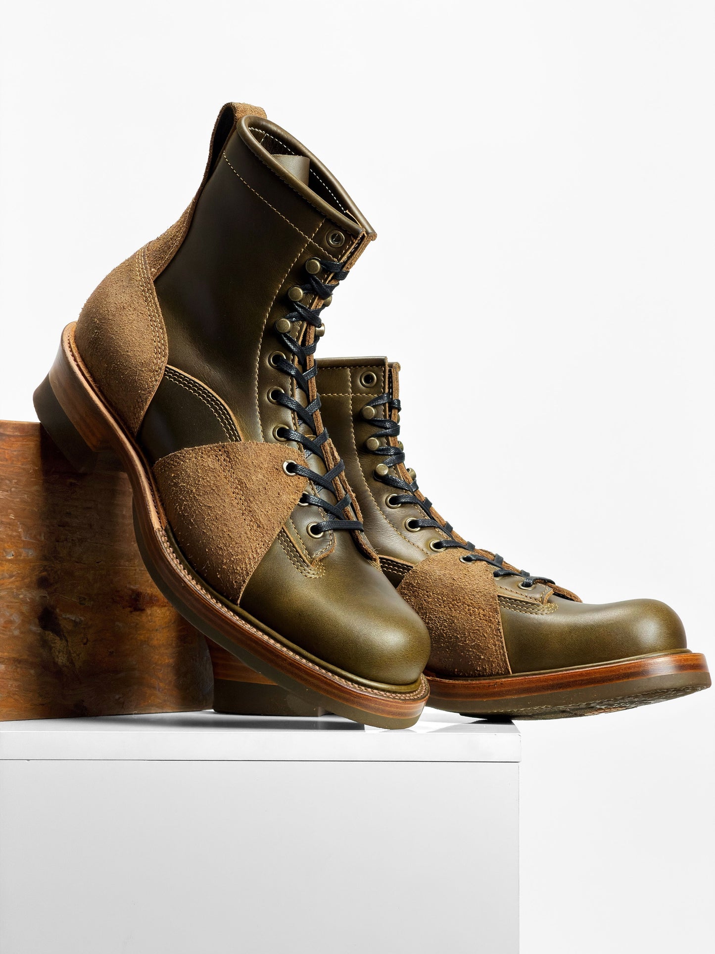 (MTO) Short-Toe Work Boot 7758 — Olive | Goodyear Welted