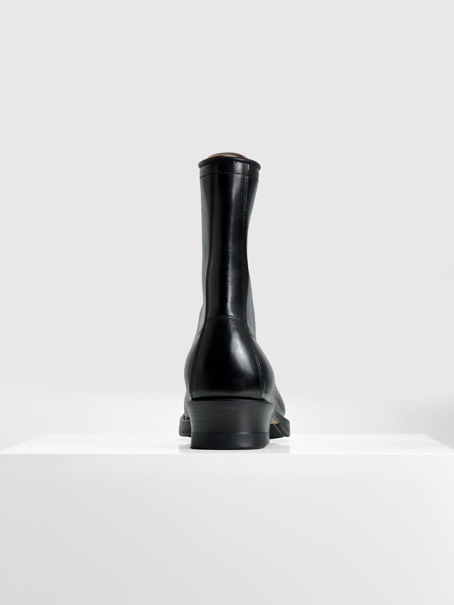Monkey Boots  - Black Maryam Horsebutt oiled and waxy with hand painting-HN101