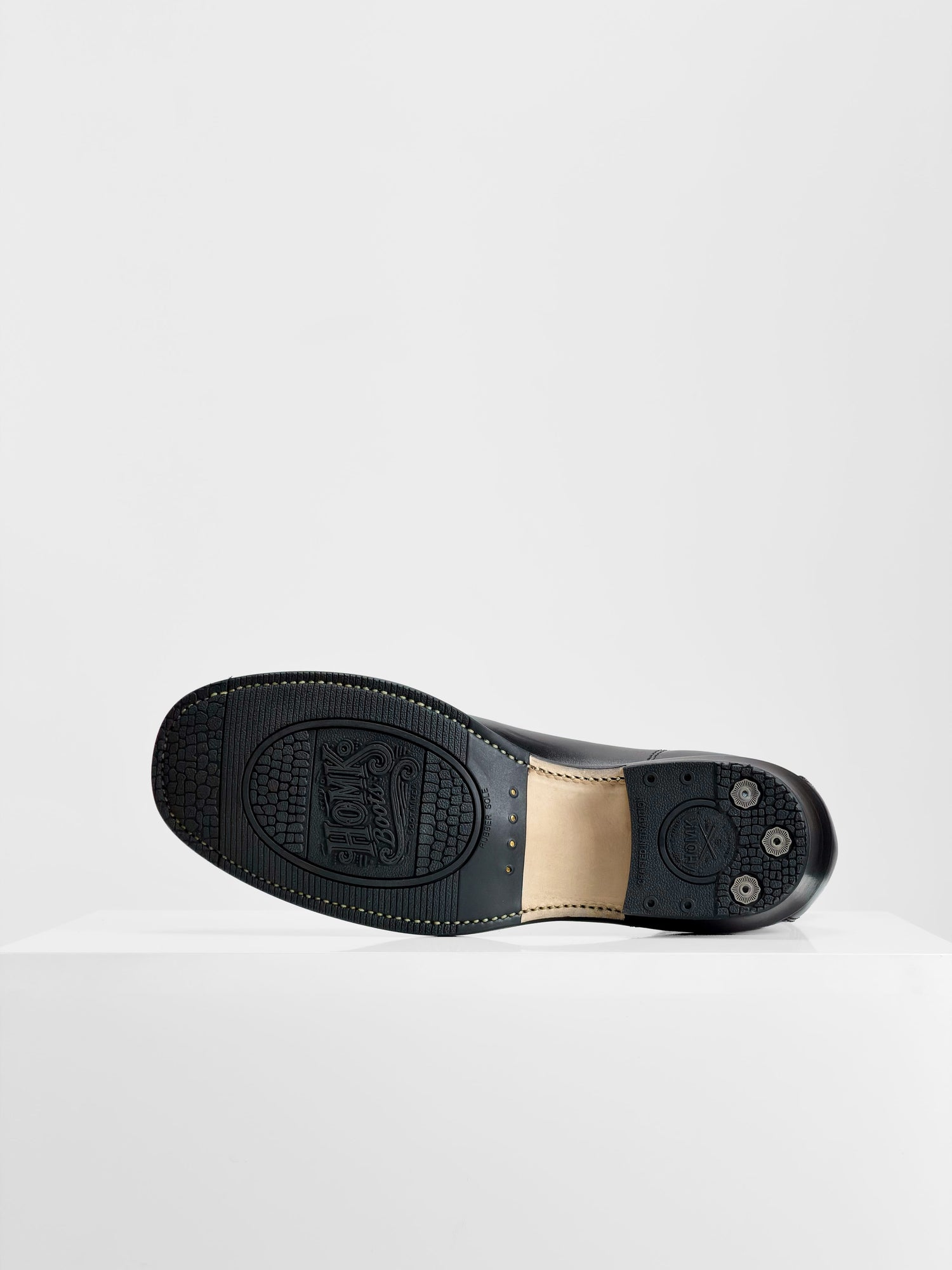 (MTO) -  - Monkey Boots  - Black Maryam Horsebutt oiled and waxy with hand painting-HN101