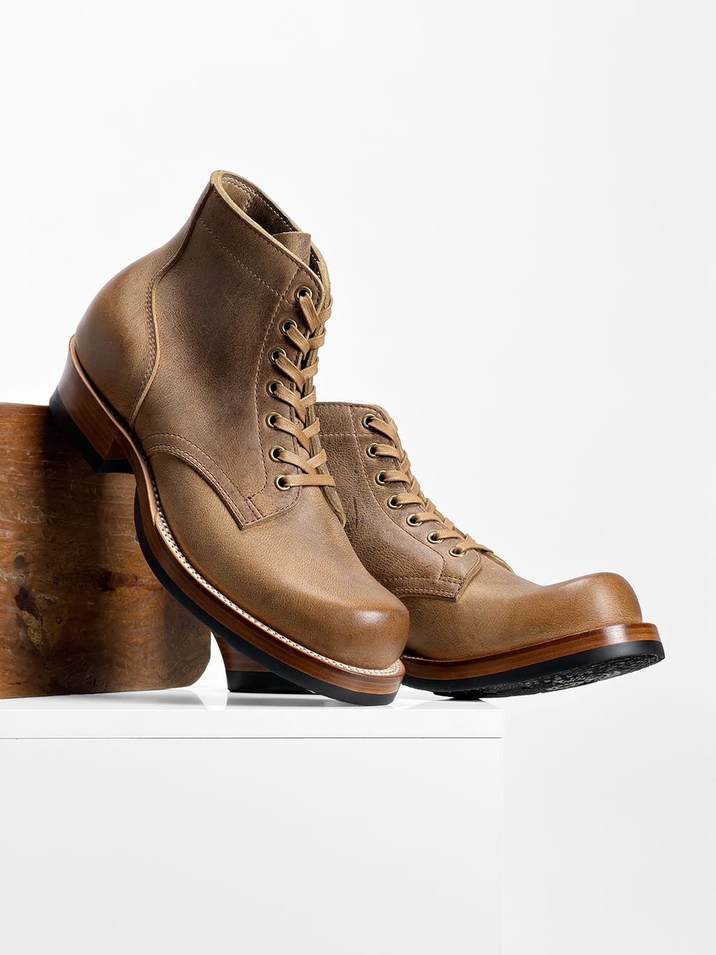 (MTO) - Miner Boot - C.F. Stead KUDU (UK)  Brandy   - 6185/no hooks