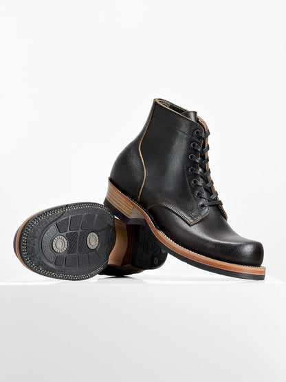 (MTO) - Miner Boots - Horween Waxed Flesh   - 6185/no hooks