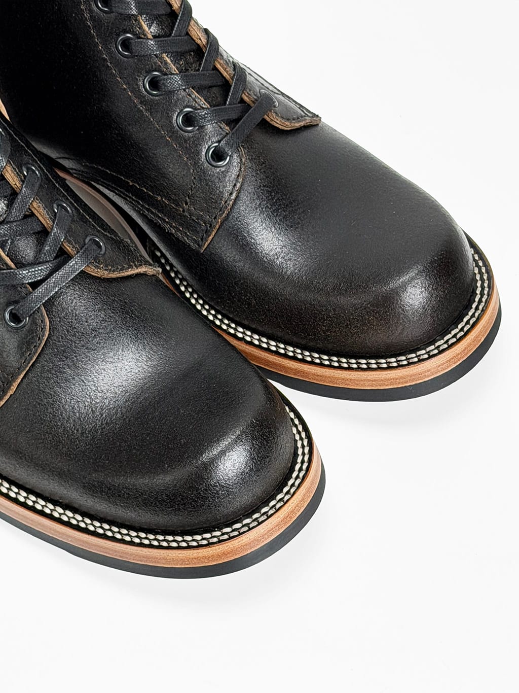 (MTO) - Miner Boots - Horween Waxed Flesh   - 6185/no hooks
