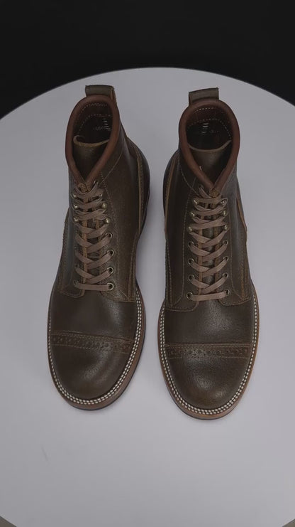 Sample Sale | Woodcutting boots -  Horween Waxed Flesh - 8D