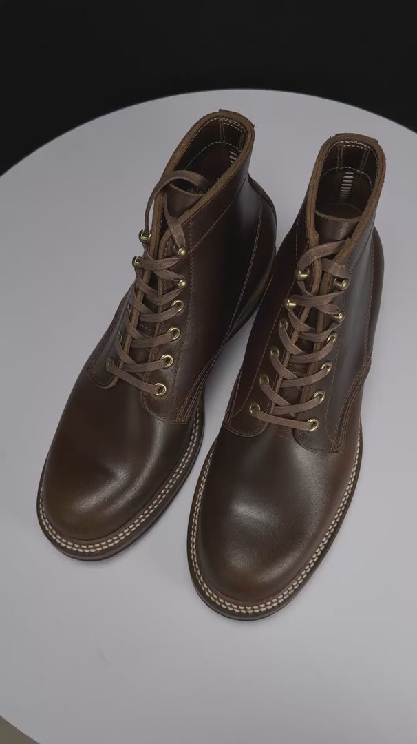 Sample Sale | Woodcutting boots -  Horween Waxed Flesh - 10D